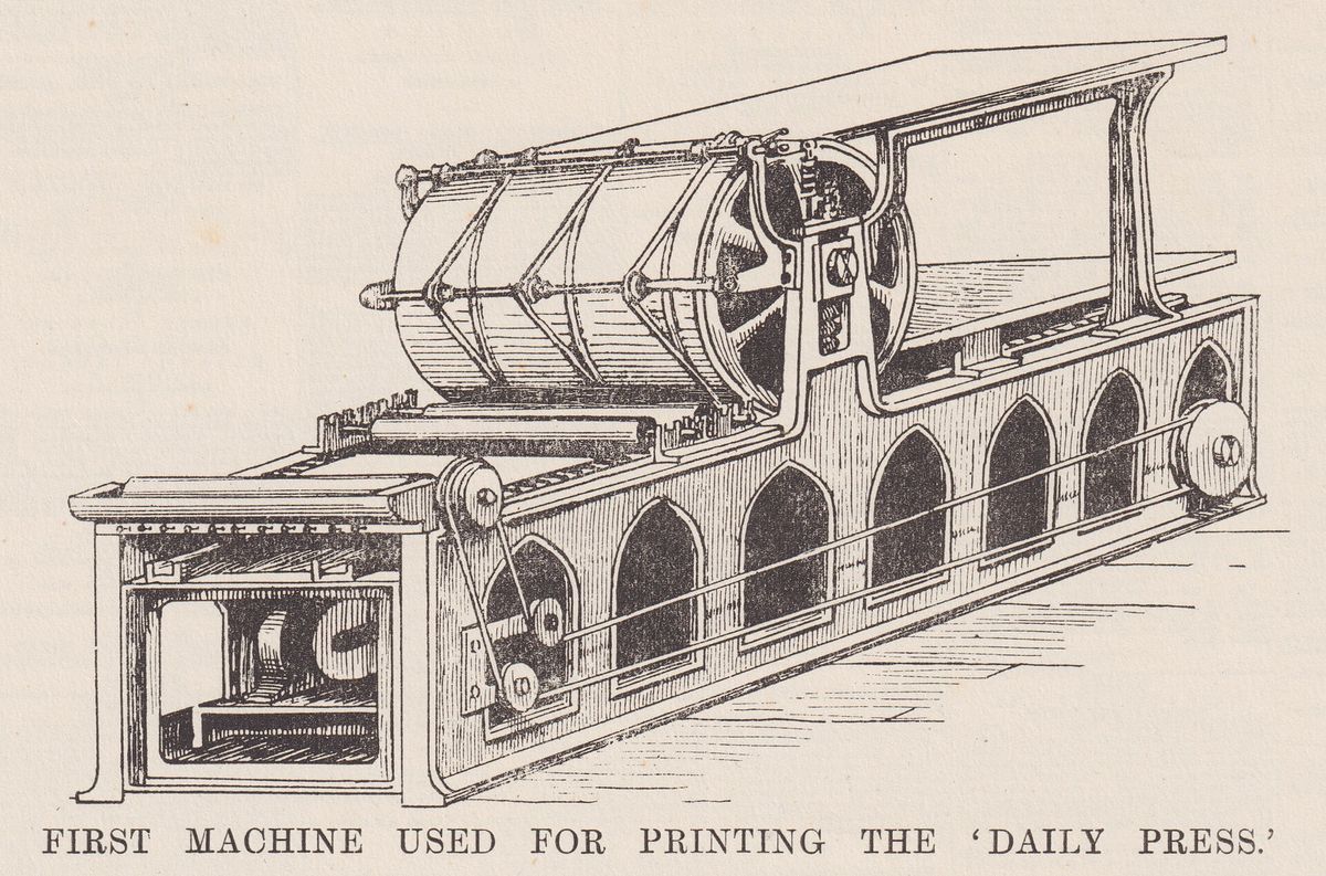 The Western Daily Press printing works, 1858